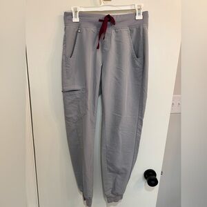 Gray women’s FIGS scrubs